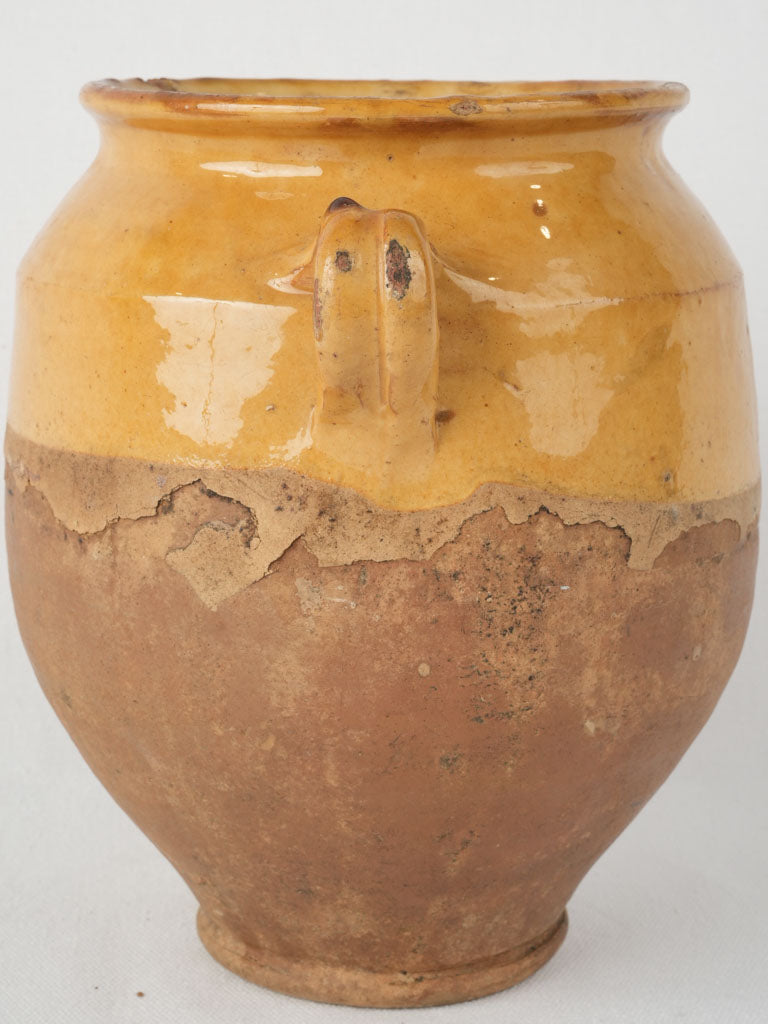 Terracotta Provencal ocher glazed pot