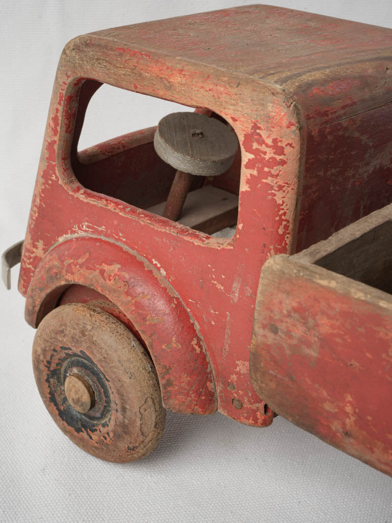 Durable handcrafted wooden toy truck  
