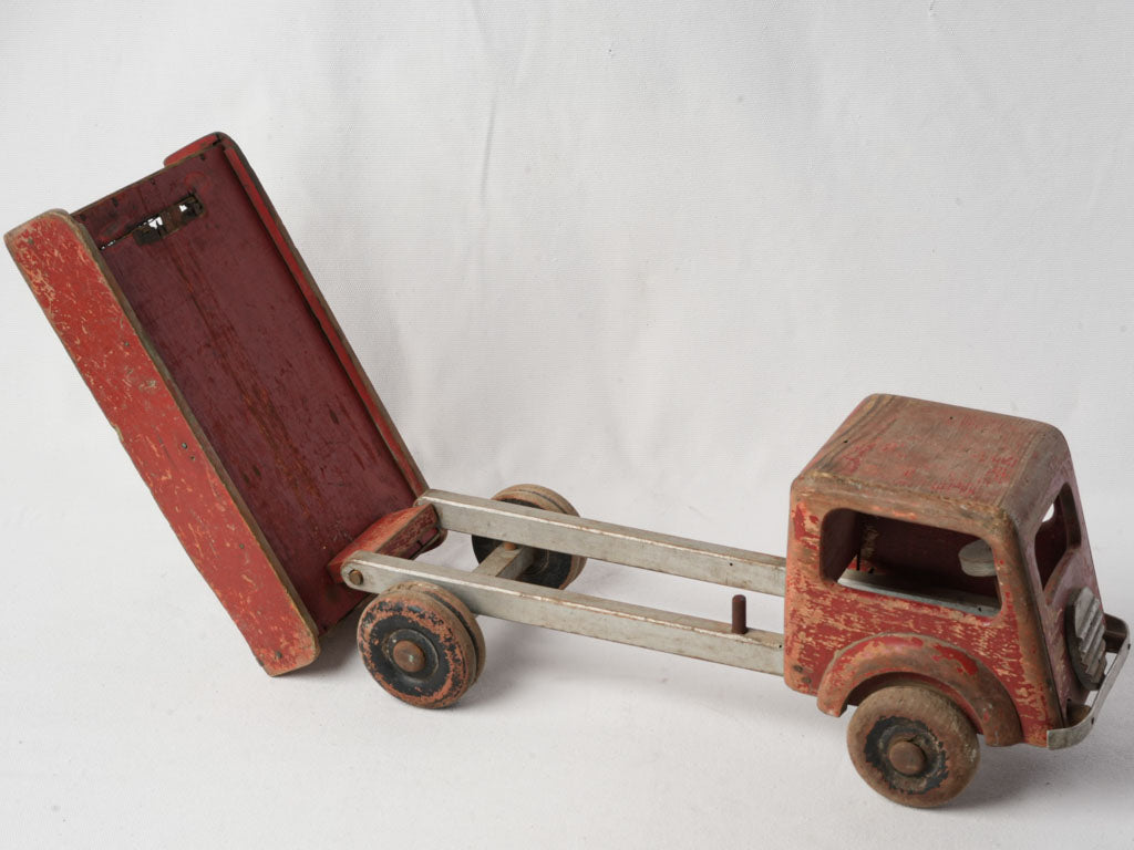 Rustic wooden cargo bed truck