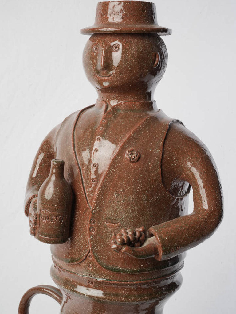 Rustic satin sheen figure sculpture