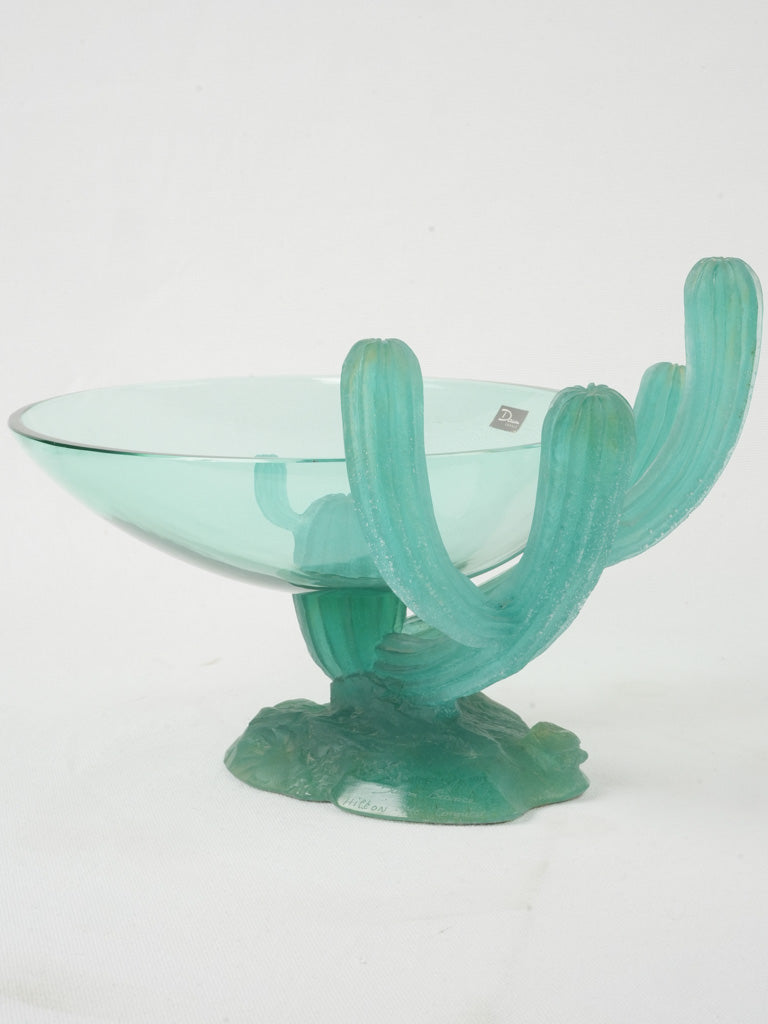 Vintage turquoise cactus bowl