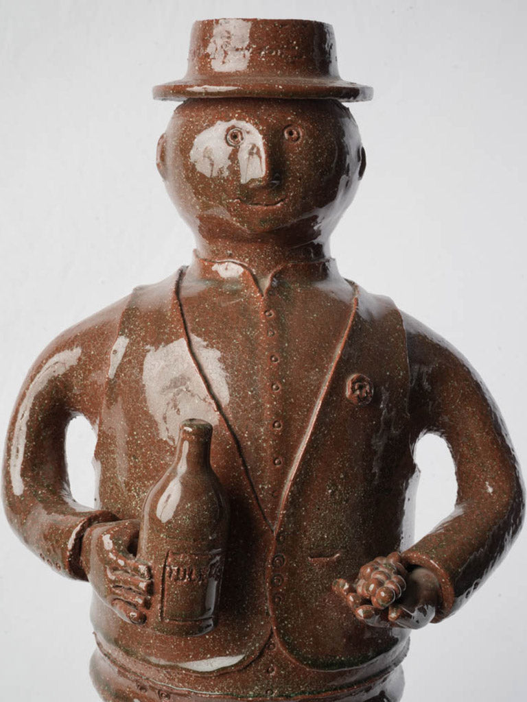 Tactile village charm winemaker figure