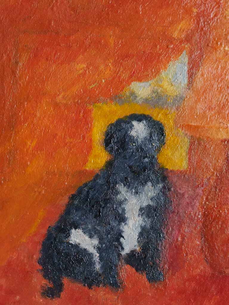 Small Contemporary Painting By Karibou - La Pensive (The Thoughtful One) - 14¼" x 14¼"