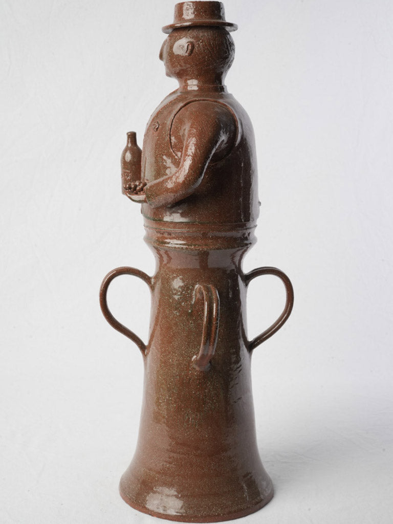 Expressive earthenware sculpture by Michel