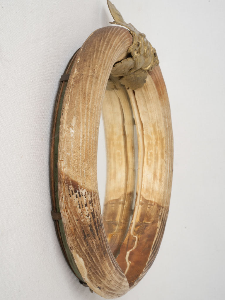 Antique bronze floral embellished reflector