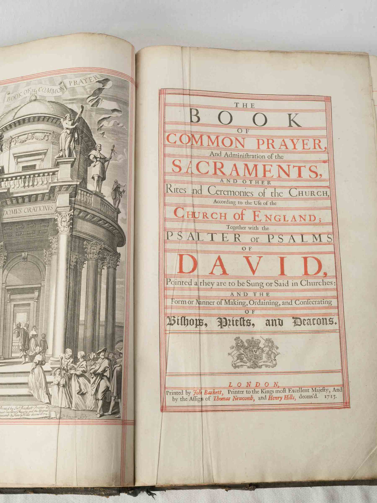 Exceptional 1715 Book of Common Prayer with Royal Armorial Binding