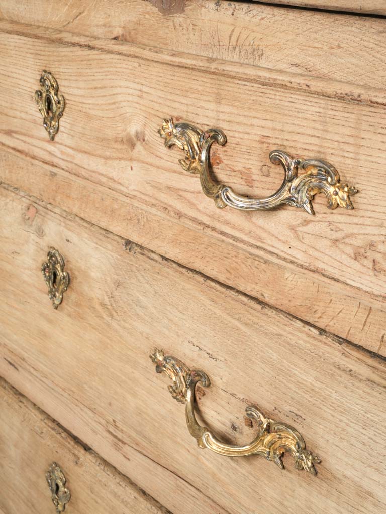 Ornate brass-handled French commode