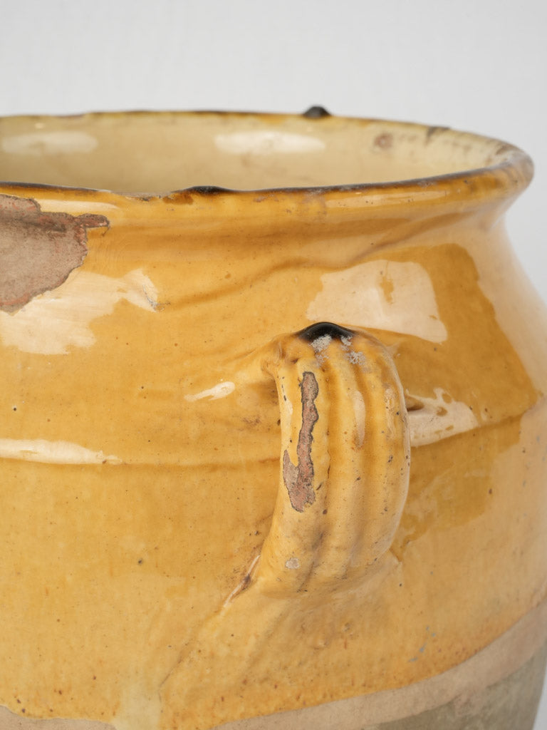 Southwest France, Vintage, Ocher Glazed Pot