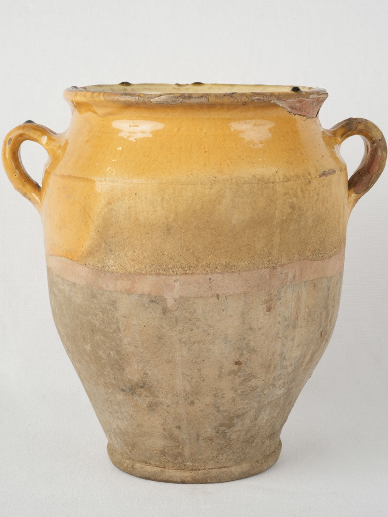 Half-Glazed, Aged, French Confit Pot