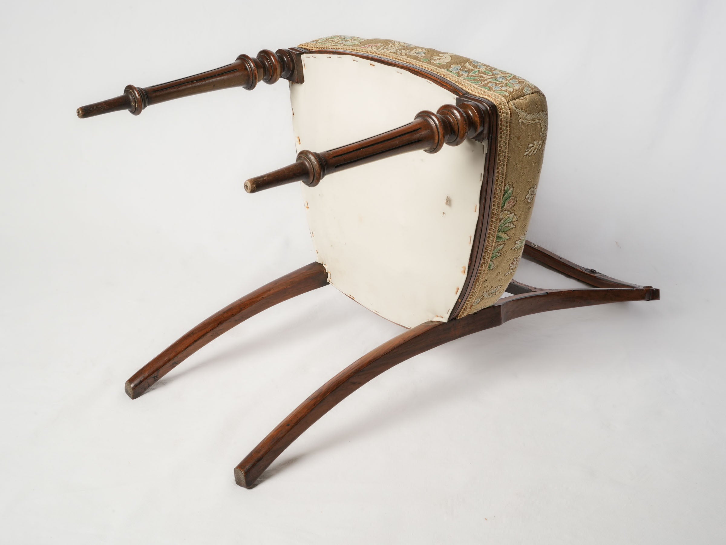 Set of Four Delicate Open-Back Fruitwood Chairs