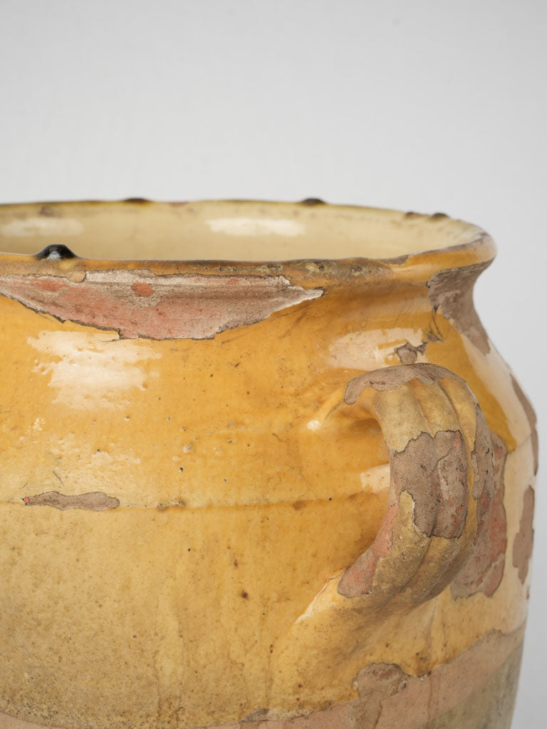 Vintage, Yellow Ocher, French Confit Pot