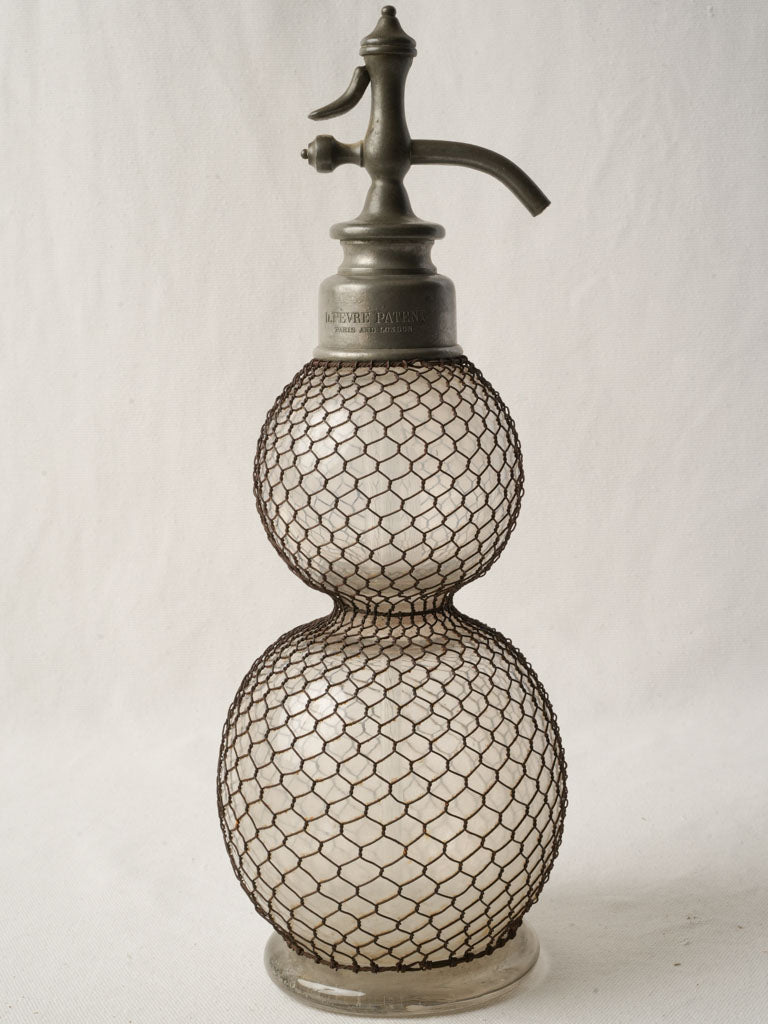Clear glass artisanal double-gourd siphon
