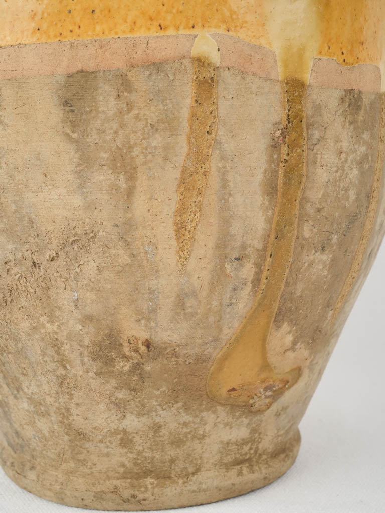 Provencal, Large, Ocher Glazed Confit Pot