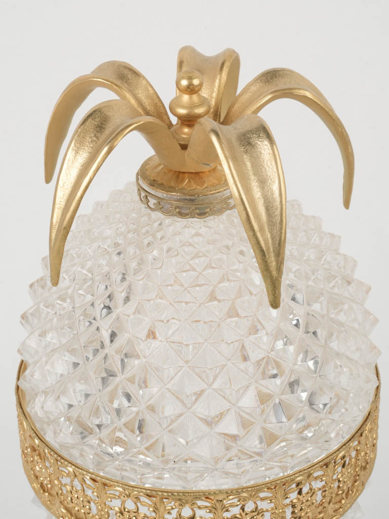 Opulent gilt base pineapple jar
