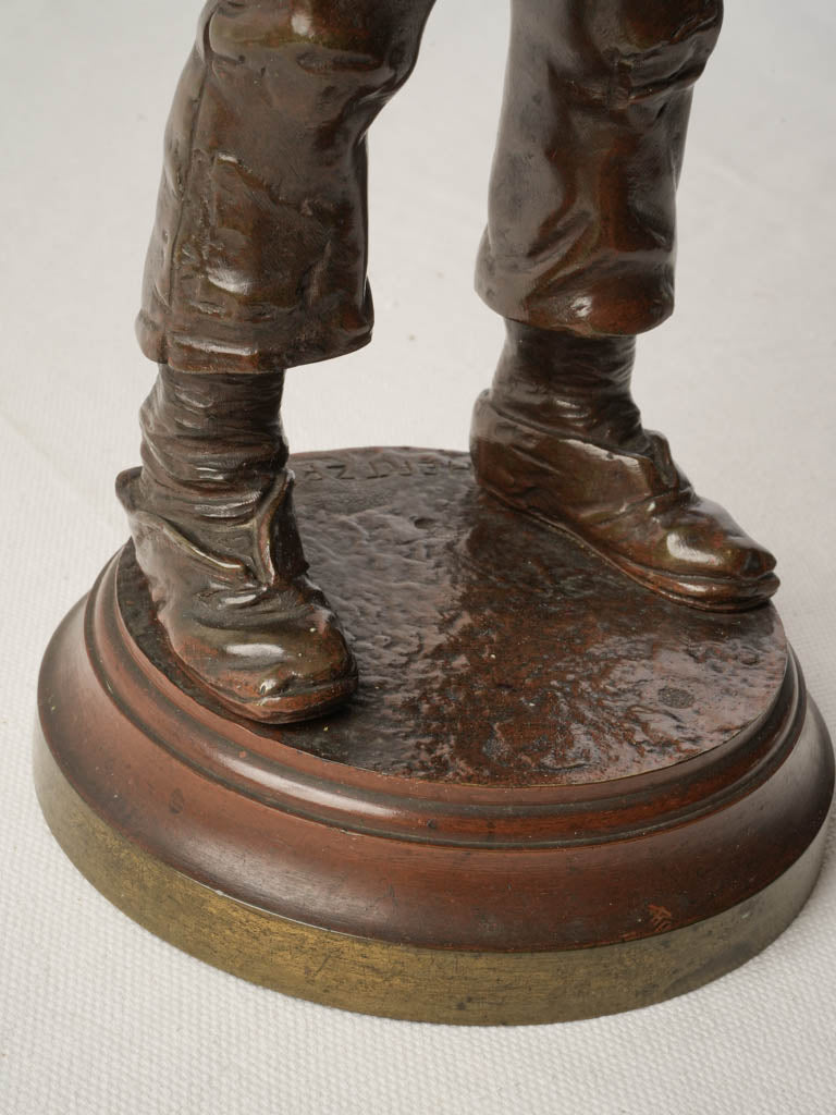 Vintage style patina rich sculpture