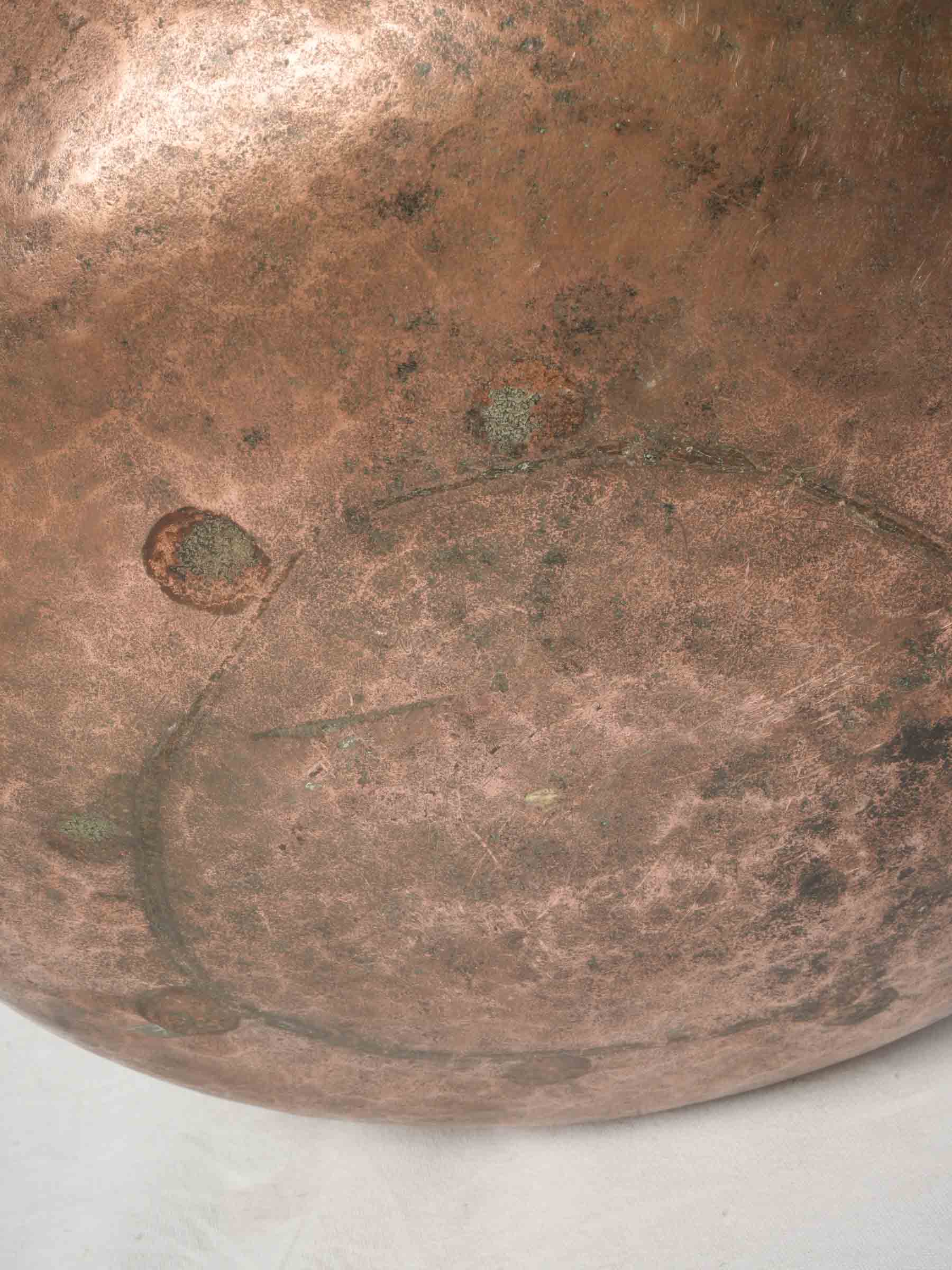 Monumental French Copper Cauldron from Auvergne, 19th Century - 29¼"