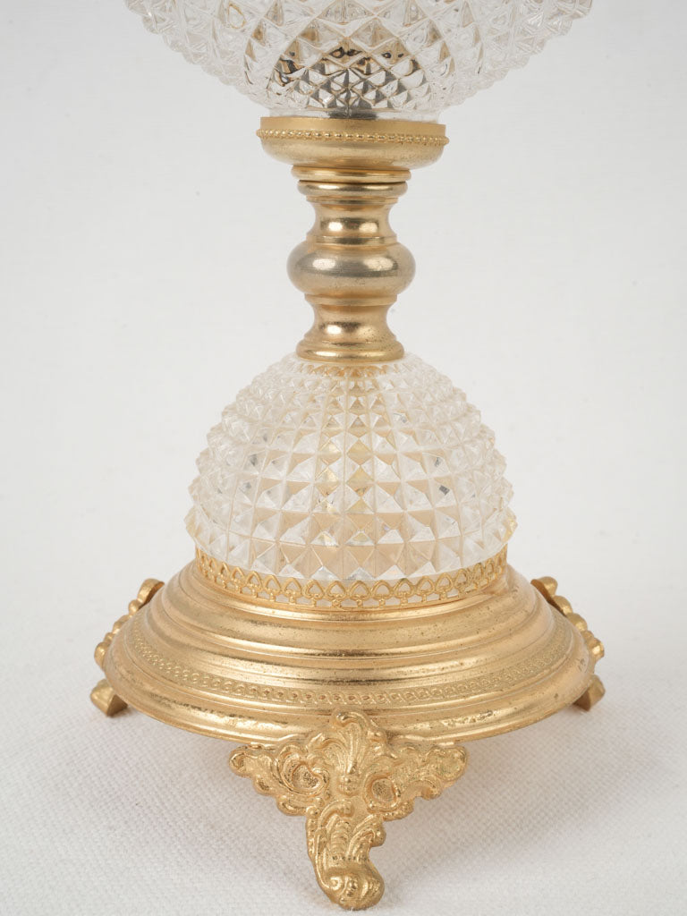 Decorative cut crystal drageoir