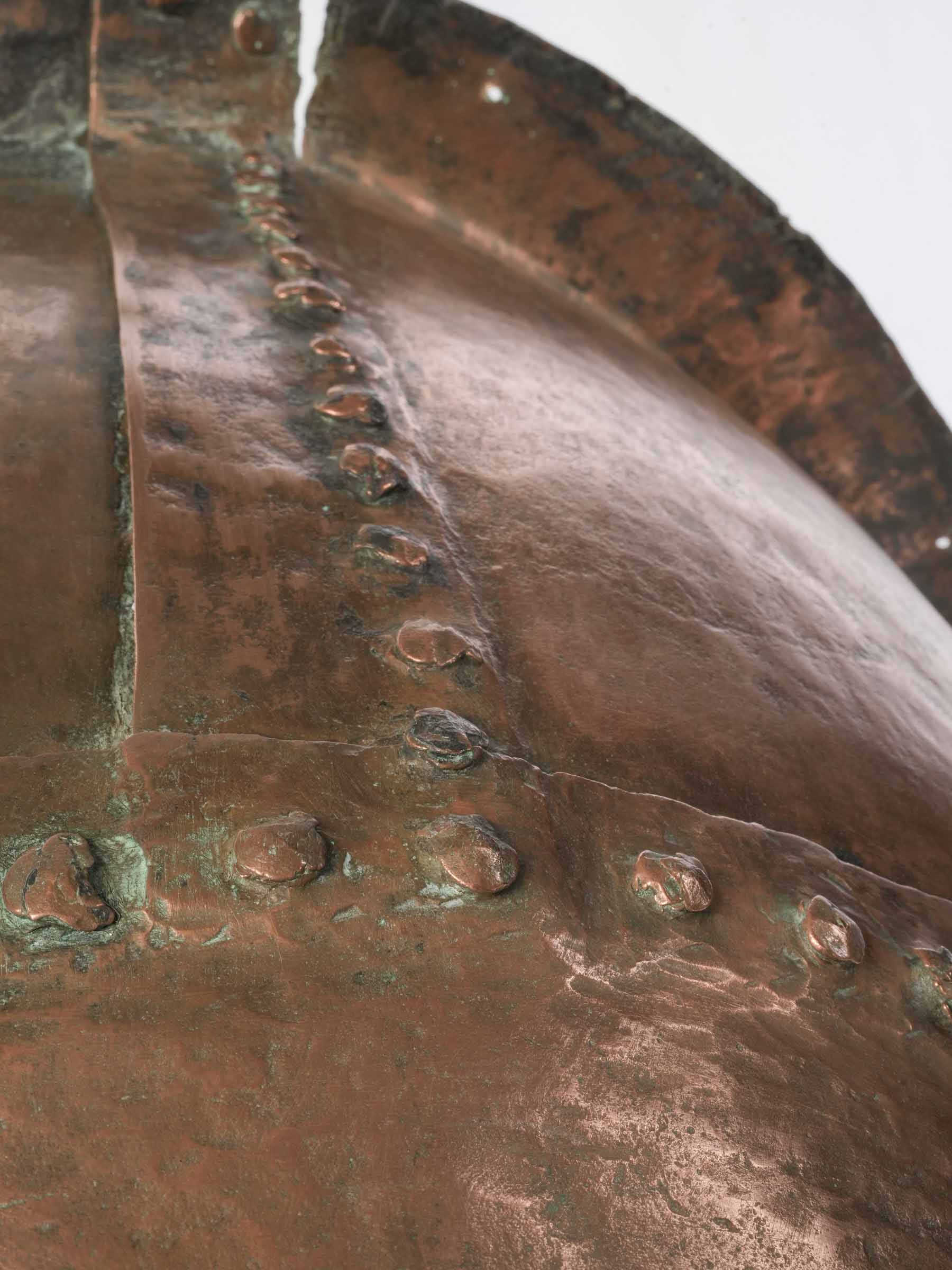 Monumental French Copper Cauldron from Auvergne, 19th Century - 29¼"