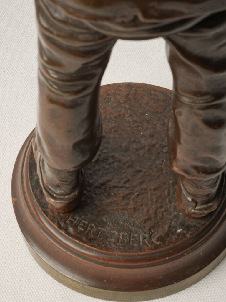 Historical figurine warm brown patina