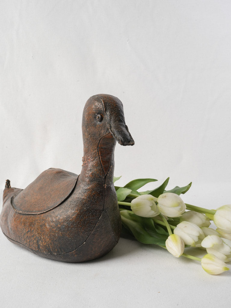 Antique leather decorative duck