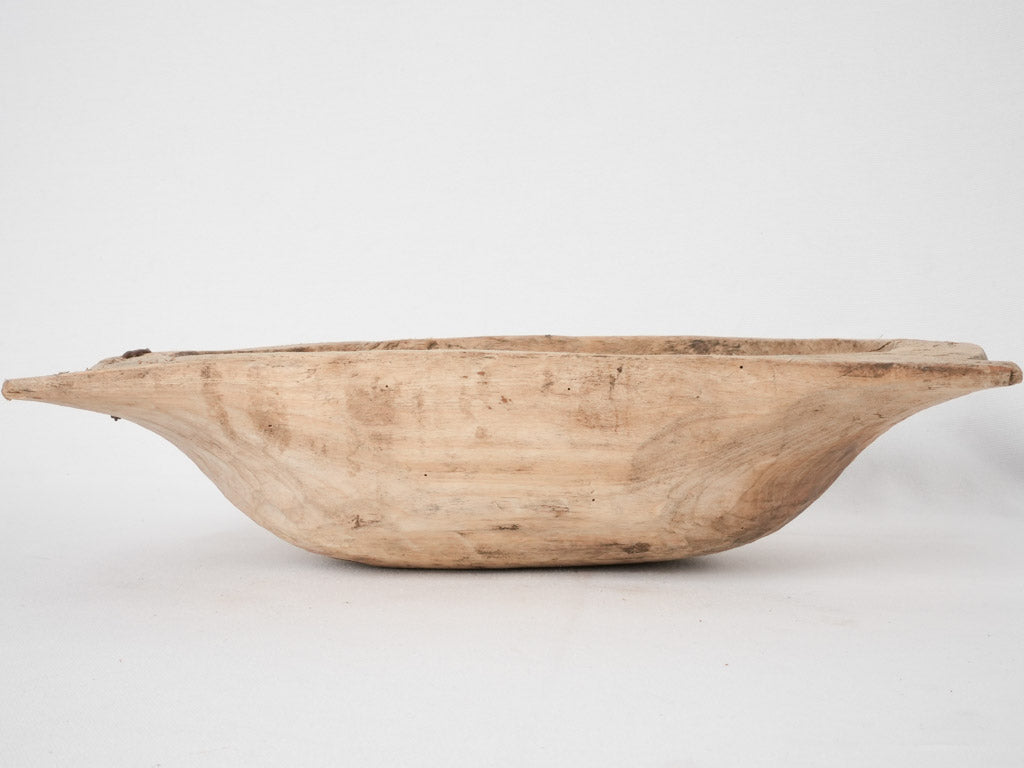 Primitive wooden grain bowl - oval 18½"