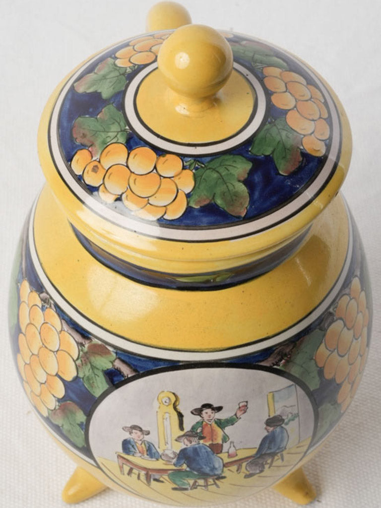 Timeless hand-painted storage jar