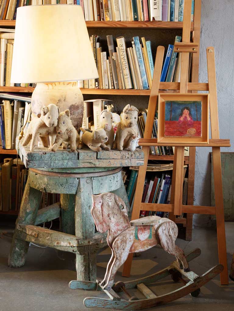 Petite detailed framed artwork.