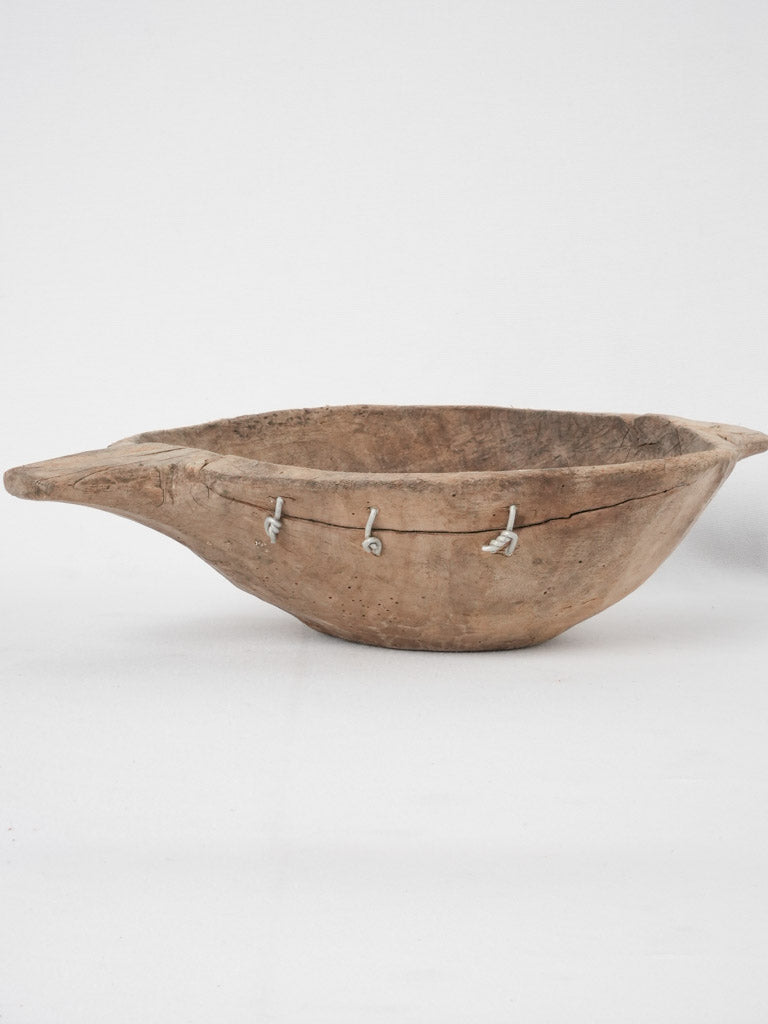 Primitive wooden grain bowl - round 18"