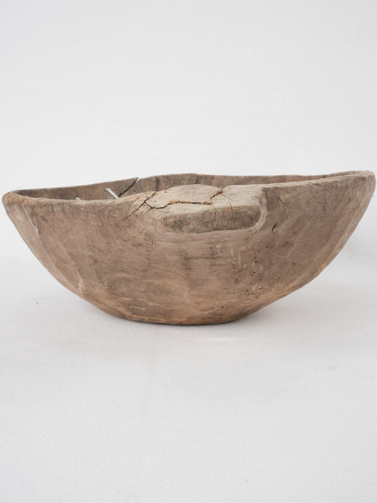 Primitive wooden grain bowl - round 18"