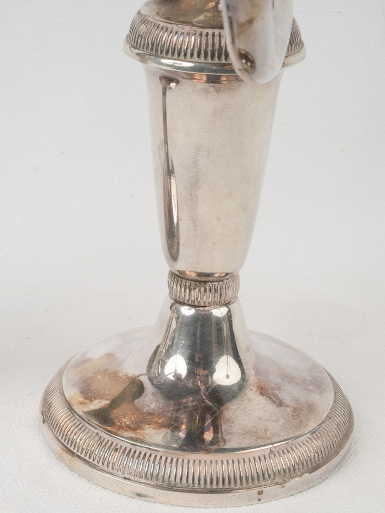 Authentic patina-finish candle holders