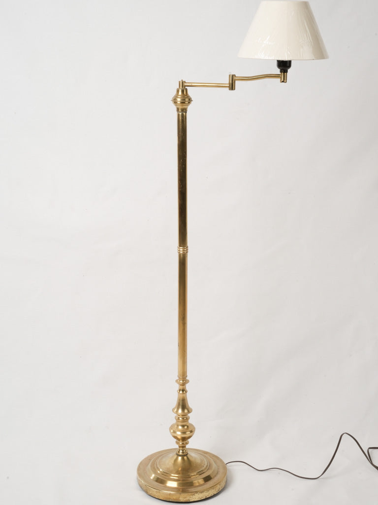 Vintage brass swing-arm floor lamp – Chez Pluie