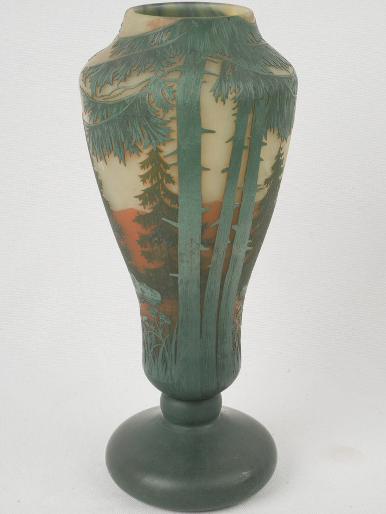 Intricate Forest Etching Vase