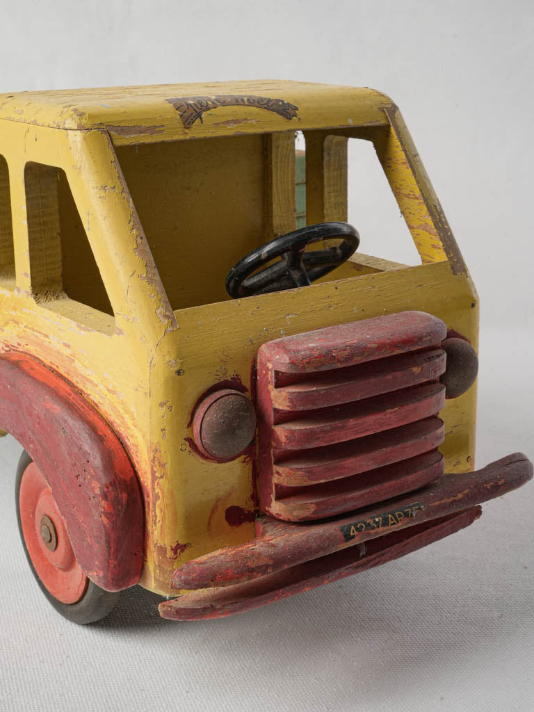 Charming mint green toy truck  