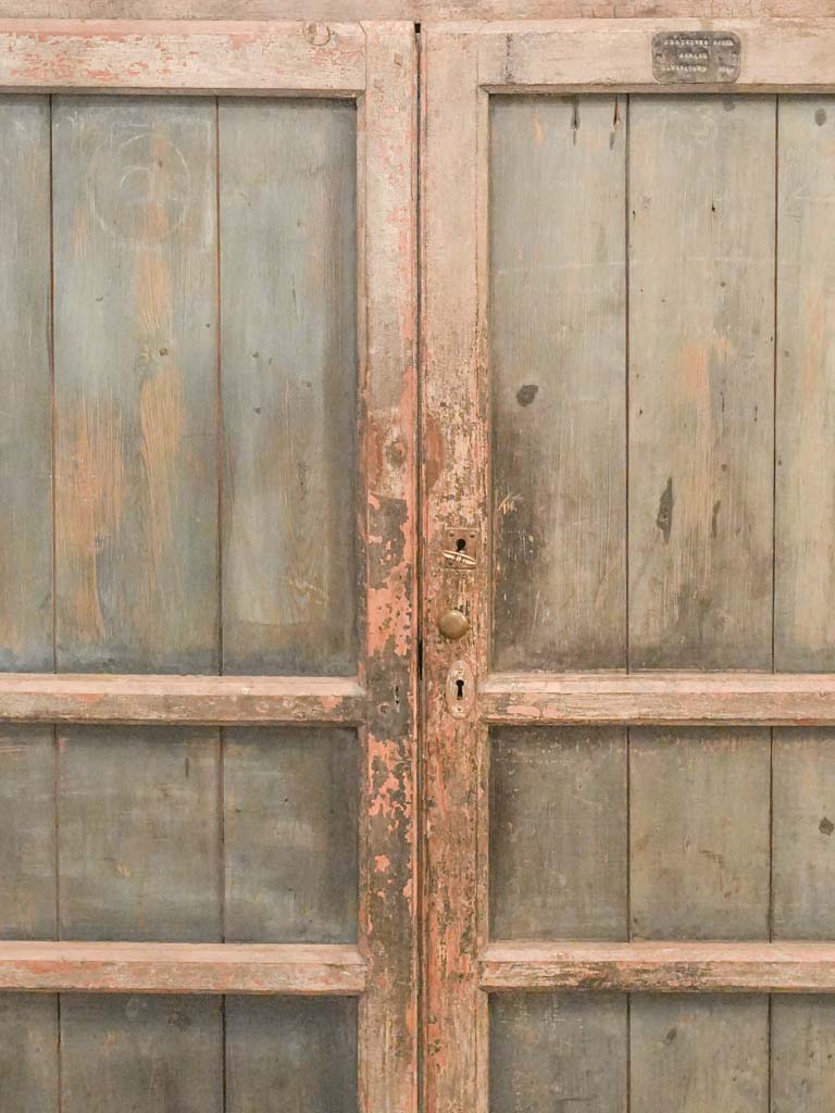 Solid wood industrial furniture piece