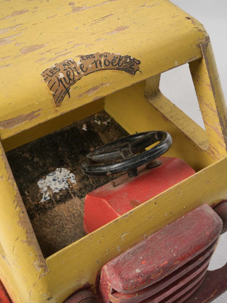 Red detailed wooden truck  