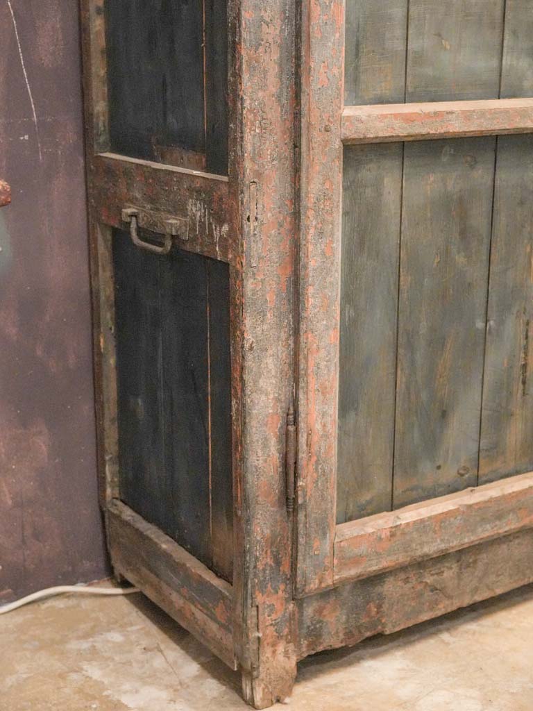 Timeworn faded color storage unit