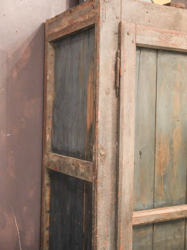 Authentic patina rustic wooden cabinet