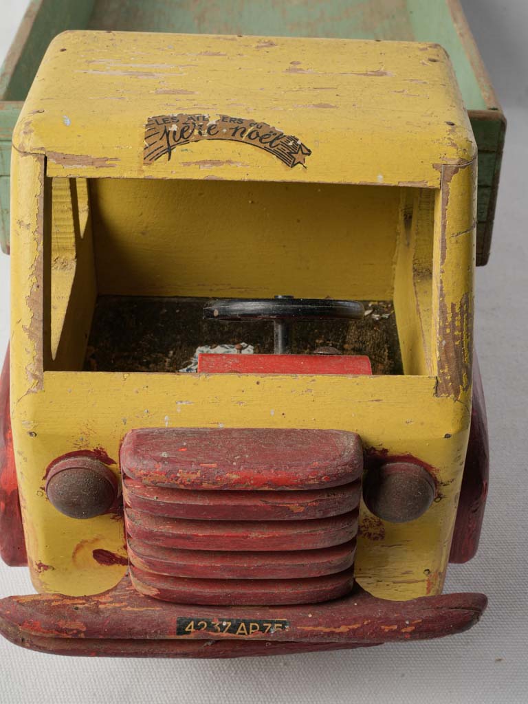 Playful wooden toy truck  