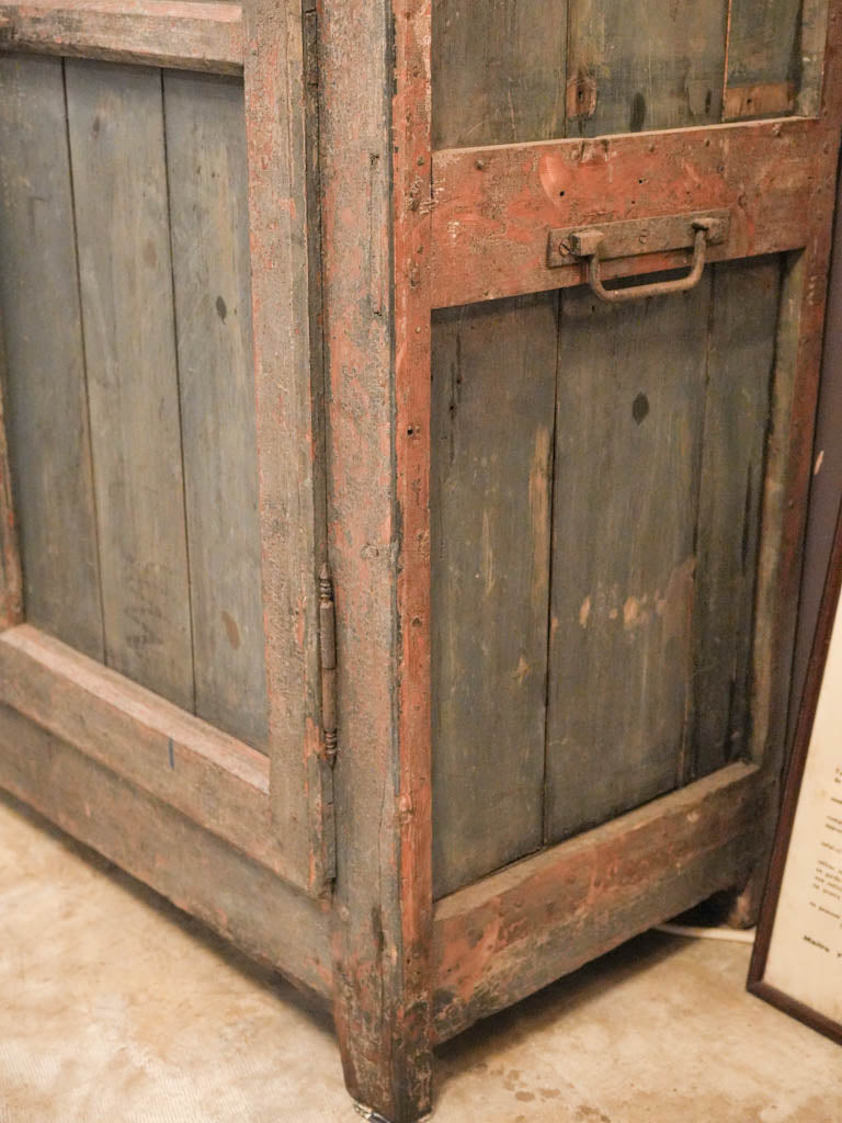 Antique utilitarian mechanics' workshop cabinet