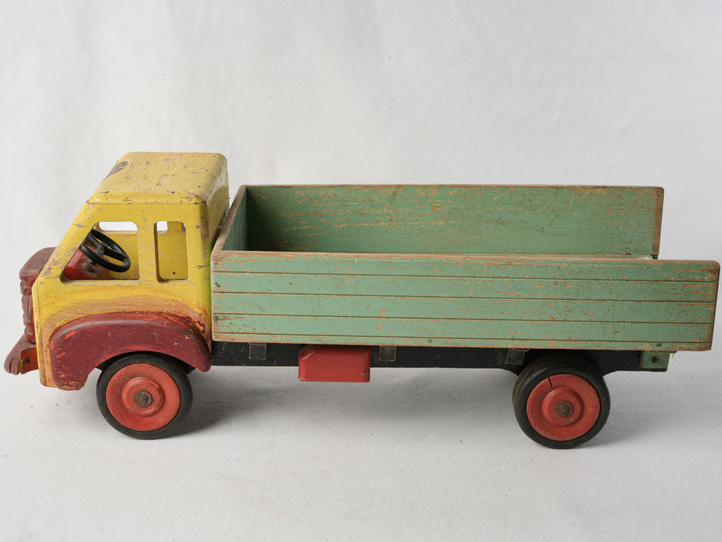Solid wooden wheels toy truck  