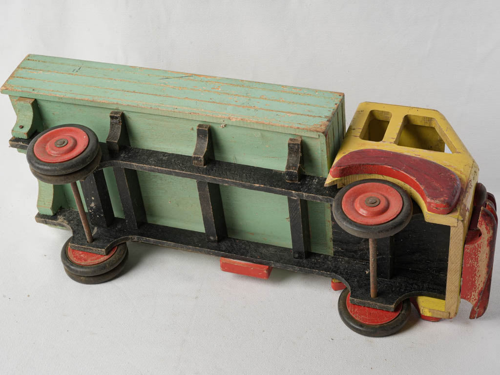 Antique patina wooden truck