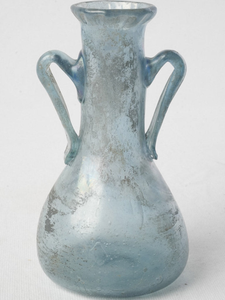 Vintage-style blue gray amphora vase