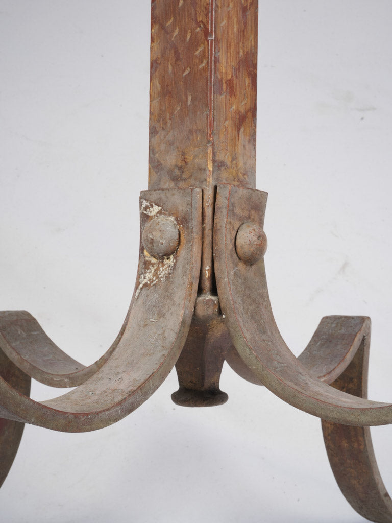 Subtle patina iron candelabras