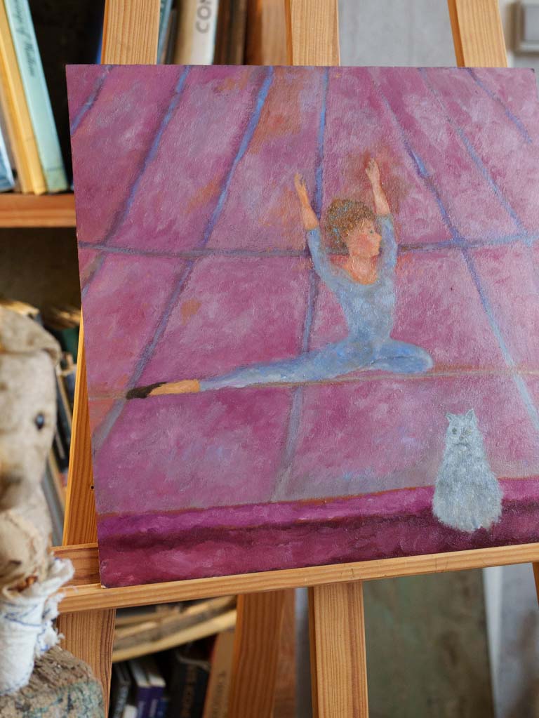 Velvety textured cardboard art piece.