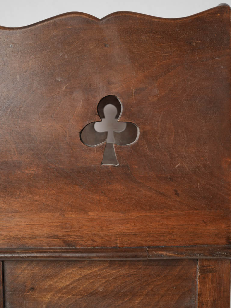 Aged French bedroom nightstands in walnut