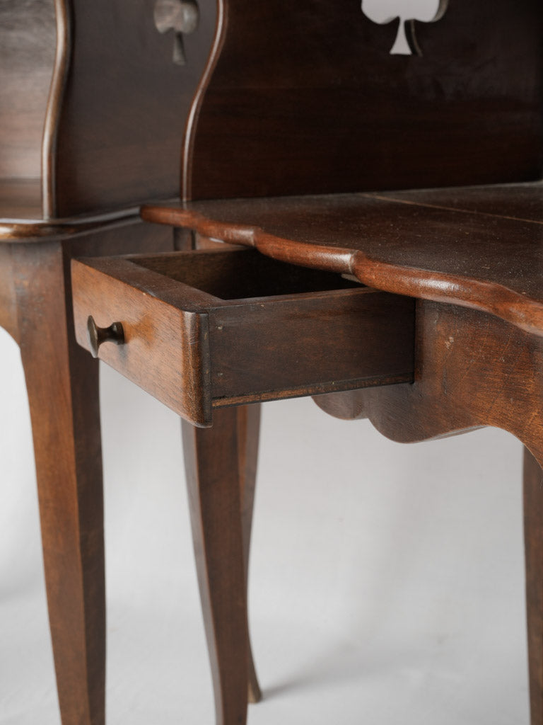 Antique French bedroom nightstands in walnut
