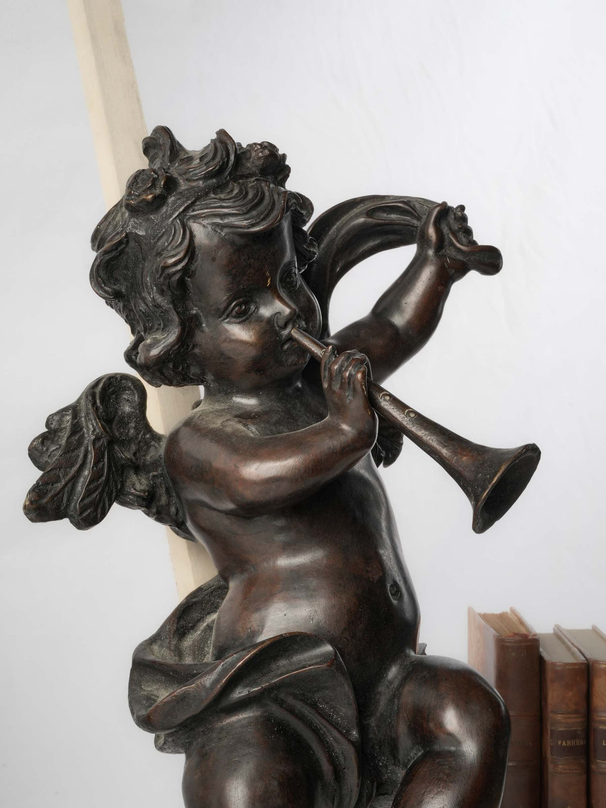 Pair of 19th-Century Bronze Cherubs, After Carpeaux, w/ Generous Bronze Casting - 16¼"