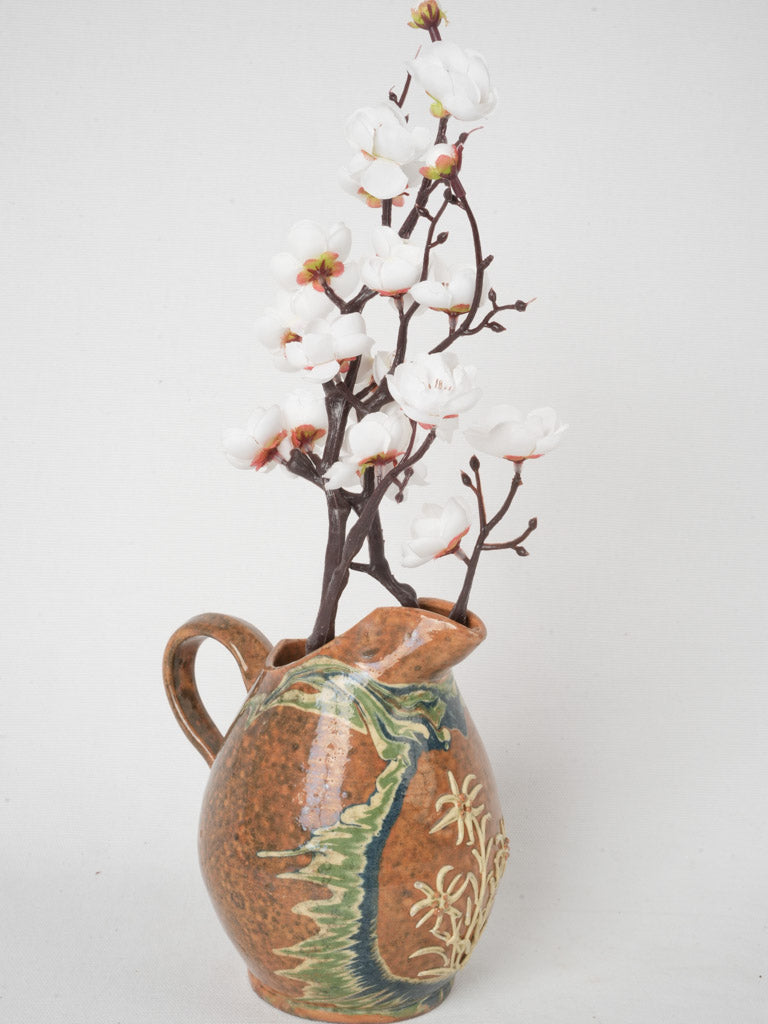 Vintage French Jaspe Glaze Savoy Pitcher