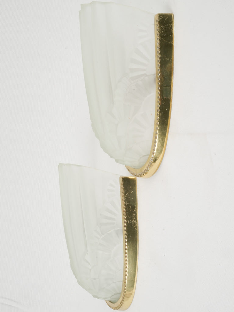 Gilt brass decorative wall lamps