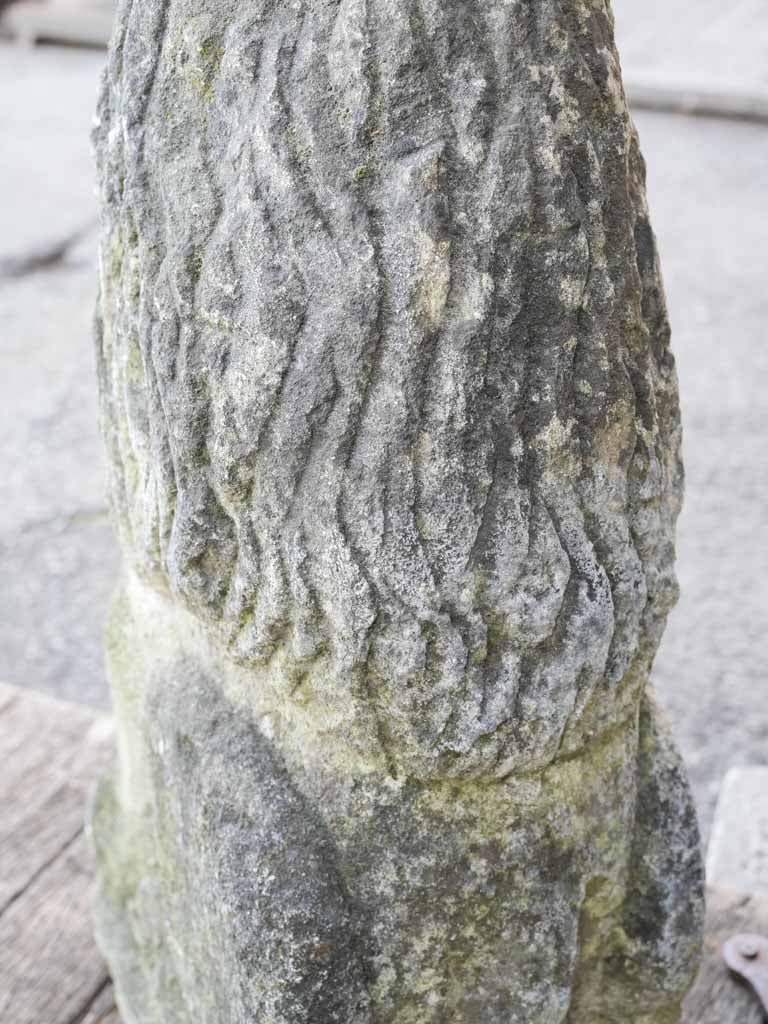 Finely carved stone lion duo